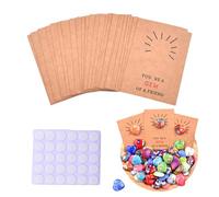 Generico Valentines Day Card - Interactive Stone Kit, Valentines Day Crystal Natural Postcard, 24 Pieces Funny School Exchange Card | For Kids Friends Classmates School Office Birthday Classroom