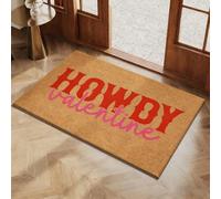 Generico Valentine's Day Rug Outdoor Doormat,Envelope Heart Welcome Mat,Red Love Heart Pattern Artificial Coir Door Mat,Wear-Resistant and Non-Slip Linen Floor Doormat,for Indoor Home Decor