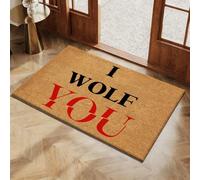 Generico Valentine's Day Rug Outdoor Doormat,Envelope Heart Welcome Mat,Red Love Heart Pattern Artificial Coir Door Mat,Wear-Resistant and Non-Slip Linen Floor Doormat,for Indoor Home Decor