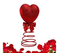 Genérico Valentines Day Tree Topper | 6,3 in Heart Shaped Mini Shiny Romantic Decor | Foam Holiday Tree Top Ornament Tabletop Display | Home Party Wall Housewarming Birthday