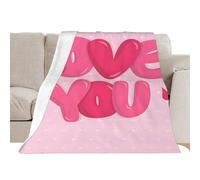 Generico Valentines Throw Blanket - Polyester 120x80cm, Heart Print Couch Cover, Soft Lightweight Blanket | Warm Texture, Holiday Home Decor For Couples, Girlfriend, Boyfriend