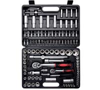 Generico Valigetta Attrezzi 108 Pezzi Professionale Set Chiavi Bussola Cricchetti 1/4 1/2 Auto Moto Fai Da Te