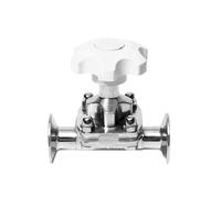 Generico Valvola a membrana sanitaria Tri Clamp - Resistente SS316L for DN15/20/25/50(1,5"/2") Birra Produzione di prodotti lattiero-caseari Lavorazione alimentare(19mm Ferrule 25.5)