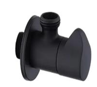 Generico Valvola angolare in Ottone Cromato, Nera, Oro Rosa, valvola di Ingresso, Bagno, valvola di Uscita Singola e Doppia, valvola di Arresto dell'Acqua G1/2, WC, Cucina(Black)