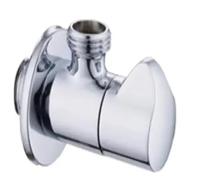 Generico Valvola angolare in Ottone Cromato, Nera, Oro Rosa, valvola di Ingresso, Bagno, valvola di Uscita Singola e Doppia, valvola di Arresto dell'Acqua G1/2, WC, Cucina(Chrome)