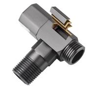 Generico Valvola angolare Universale a Parete for Piccoli spazi, Mini WC, valvola Triangolare Extra Corta, valvola di commutazione for Acqua Calda e Fredda, Tutto in Rame(Gun Gray)
