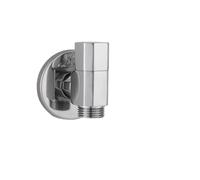 Generico Valvola angolare Universale a Parete for Piccoli spazi, Mini WC, valvola Triangolare Extra Corta, valvola di commutazione for Acqua Calda e Fredda, Tutto in Rame(Bright Silver)