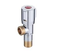 Generico Valvola di Arresto for Acqua Calda e Fredda, valvola di Apertura Rapida di Alta qualità for Rubinetto del Bagno, Cucina, lavandino, valvola di Arresto angolare in Rame da 1/2"(Red)