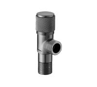Generico Valvola di Ingresso Rubinetto a 4 Punti G1/2 Valvola Triangolare in Ottone Valvola di Arresto dell'Acqua del riscaldatore Bagno WC Lavatrice Interruttore Universale(Gray)