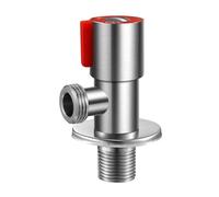 Generico Valvola di Ingresso Rubinetto a 4 Punti G1/2 Valvola Triangolare in Ottone Valvola di Arresto dell'Acqua del riscaldatore Bagno WC Lavatrice Interruttore Universale(Red)