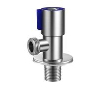 Generico Valvola di Ingresso Rubinetto a 4 Punti G1/2 Valvola Triangolare in Ottone Valvola di Arresto dell'Acqua del riscaldatore Bagno WC Lavatrice Interruttore Universale(Blue)