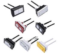 Generico Valvola di Scarico for WC, Pulsante for Cassetta di Scarico a Doppio Scarico, valvola di Risparmio idrico for WC Rettangolare, Pulsante di Scarico, Accessori for Il Bagno(Black)