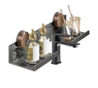 Generico Vanity Shelf - Bathroom Sink Shelf | Bathroom Wall Shelfs | Suction Cup Removable Carbon Steel Organizer for Storage Perfume Display Laundry Toilet | Bathrooms Sink Shelfs Over Faucet