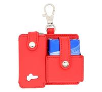 Generico Vape Pouch, Leather Case, Sleek Design Compact Secure Attachment Lightweight Portability Reliable Clip Stylish, Vape Holder for Men Women Travel, 3.94x3.35x1.18Inches, Blue, Red