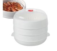Genérico Vaporiera per microonde con coperchio e vassoio | Vaporiera alimentare per microonde - Utensile da cucina per cucinare pasta patate polpette carne mais