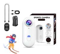 Generico Varnock Hd Action Camera, The Snap Cam, 1080p/4k Hands-Free Magnetic Camera, Mount Anywhere, for Cycling, Skiing, Diving, Pet Walking, Fishing (White-Standard-1080P,128G)
