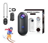 Generico Varnock Hd Action Camera, The Snap Cam, 1080p/4k Hands-Free Magnetic Camera, Mount Anywhere, for Cycling, Skiing, Diving, Pet Walking, Fishing (Black-Standard-1080P,128G)