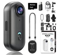 Generico Varnock HD Action Camera, The Snap Cam, HD 1080P/4K Thumb Action Camera, Pov Pro 4K Cam with Audio and Video Recording for Cycling, Ski, Diving and Outdoors Activities (Black-1080P,64G)