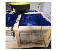 Generico Vasca per laghetto Koi da Esterno - Contenitore per Pesci da 6,23 Piedi con Anelli di trazione per Riparo Acquatico - Soluzione di stoccaggio per Piscina Fuori Terra (profondità 2,95 Piedi)