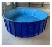 Generico Vasca per Pesci Fuori Terra - Laghetto Rotondo in Tela con Struttura 3x0,8 m per Koi, Allevamento Acquatico, Facile da Montare, Vasca Resistente, Ideale per Piscine e Giardini Esterni.