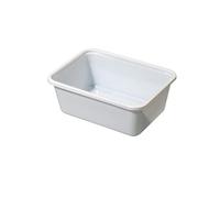 Generico Vaschette Rettangolari per Alimenti, Base Bianca con Coperchio Trasparente Venduto Separatamente, 100 Pezzi (Vaschetta 400 cc cm 12x8,5 H 4,5)