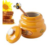Generico Vasetto Mini per Miele | Ermetico Anti Goccia - Contenitore per Miele con Mestolo,Per Sciroppo Marmellata Casa Cucina Bancone Armadio Fattoria Ristorante Cottura Al Forno E Cottura