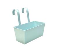 Generico Vasi da fiori sospesi in ferro, piante esterno, fioriere staccabili, parete, for finestre, terrazze, ringhiere, recinzioni, secchi(Light Blue)