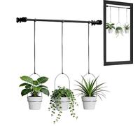 Generico Vasi per Piante,Portavasi Sospendibile con Asta Regolabile | Vasi da Giardino,Per Cucina Soggiorno Camera Bagno Finestra Balcone Parete Giardino