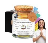 Generico Vaso colorato con Note di Parole bibliche, Note bibliche di Diversi Stati d'animo,Vaso biblico colorato Cristiano Fatto a Mano - Devozionale Cristiano, Ispirazione con Colorate Decorazione p
