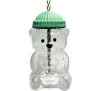 Generico Vaso da bevande in vetro borosilicato a forma di - Design carino e unico leggero versatile per calde fredde facile pulire ideale uso quotidiano come regalo