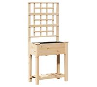 Generico Vaso da Giardino Beige 71 x 38 x 152 cm Legno di Abete Massello