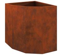 Generico Vaso d'angolo Ruggine 45 x 45 x 50 cm Acciaio corten