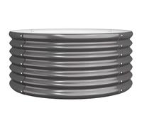 Generico Vaso Giardino Acciaio Zincato 80x80x36cm Antracite