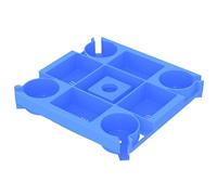 Generico Vassoio da ombrellone,Leggero con 4 Scomparti per Snack e 4 Portabicchieri - Porta bevande da ombrellone | per Piscina, Terrazza, Giardino, Cortile Esterno e Deck