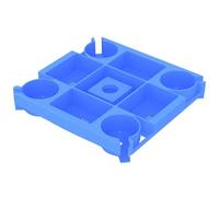 Generico Vassoio da ombrellone - Leggero con 4 Scomparti per Snack e 4 Portabicchieri - Vassoio per Ombrellone con Portabicchiere - per Piscina, Terrazza, Giardino, Cortile Esterno e Deck