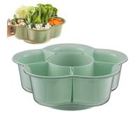 Generico Vassoio Da Servizio Con Scomparti,Di Drenaggio | Cestello Da Verdure Con Scolatura | Per Frutta, Hot Pot, Snack, Dessert, Festa, Pranzo, Catering, Cucina, Frigorifero