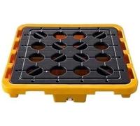 Generico Vassoio di contenimento delle fuoriuscite, Piattaforma modulare per fuoriuscite con Un Fusto e Scarico, Piattaforma di contenimento delle fuoriuscite, Contenitore per Pallet in plastica (72x