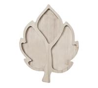 Genérico Vassoio di servizio in legno - Tavolo per salsicce con design a foglia vassoio per alimenti di servizio, in legno cena decorazione domestica autunnale stile rustico per frutta