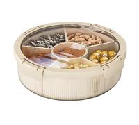 Generico Vassoio Ele Home Soggiorno Tavolo da tè Scatola for frutta secca, compatibile con noci e caramelle Ecologico(Creamy white/set of two)