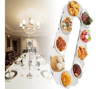 Generico Vassoio Girevole per servire Il Cibo a 360° - Girevole Manuale Regolabile per Tavolo da Pranzo, Perfetto per Feste e Decorazioni per la casa, Soluzione Ideale per la Presentazione del Cibo