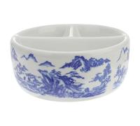 Generico Vassoio per Guazzo in Ceramica Motivi Floreali, Miscelatore di Colori per Acquerelli e Pigmenti, Base Stabile per Pittura e Conservazione di Piccoli Oggetti, Dimensioni 16,5x6,6