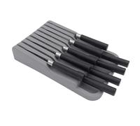 Generico Vassoio per posate da cucina - Inserto per cassetto con scomparti per coltelli segmentati, ripiano protettivo per lame per l'ordinamento degli utensili e un facile accesso | Organizzazione