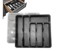 Generico Vassoio per posate per cassetto, vassoio per posate con coperchio | Organizzatore per cassetti portaposate,Vassoio per utensili con coperchio Grande organizer per posate, contenitore per