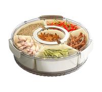 Generico Vassoio per Snack con Coperchio,Trasparente ad Alta Capacità,Per Snack Con Coperchio - Per Casa Cucina Ufficio Auto Viaggio Esterno Picnic Campeggio Spiaggia Feste Sport Barbecue