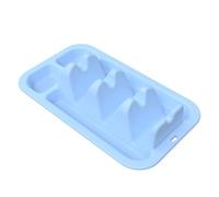 Generico Vassoio per taco - Vassoio per taco con 3 slot | Portaoggetti in Silicone Riutilizzabile Antiscivolo con 2 Scomparti per Condimenti, per Alimenti per la Famiglia Domestica 27,4x16,2x6,3 cm