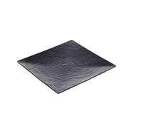 Generico Vassoio - Piatto in melamina quadrato Ø 40x40x3,8 cm, Conf. 6 pz - Nero, Per Bar, Ristoranti e sushi