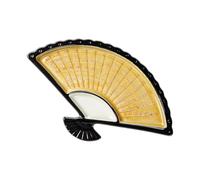 Generico Vassoio Sushi con Piattino Salsa Ceramica per Dumpling | Snack a Forma di Ventaglio Pieghevole Per Cucina di Casa Patatine Fritte Antipasto Snack Insalata e Frutta Giallo