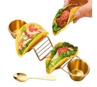 Generico Vassoio Taco | Utensili Per Cucina Resistenti Al Calore,Supporto Taco Rack Resistente Alla Lavastoviglie | Per Casa Bar Cucina Ristorante Tavolo Piano Cottura Griglia Buffet Festa