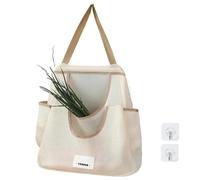 Generico Vegetable Bag, Fruit Mesh Bag, Large Capacity Reusable Breathable Hangable Kitchen Storage Pouch for Onion, Garlic, 17.72x3.94x15.75 Inches, Polyester Material