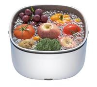 Generico Vegetable Purifier, Washing Basket, Wireless Kitchen Gadgets Cleaning, Veggies Tableware For Fruit Double-Layer Vegetable, Fruits,efficient And Convenient, 23x23x13cm